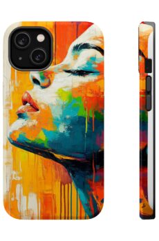 Colorful Face Vibrant Magnetic Tough Cases for Art Lovers, Colorful Phone Cases, Artistic Phone Covers, Unique Gift for Her, Trendy Phone Accessories