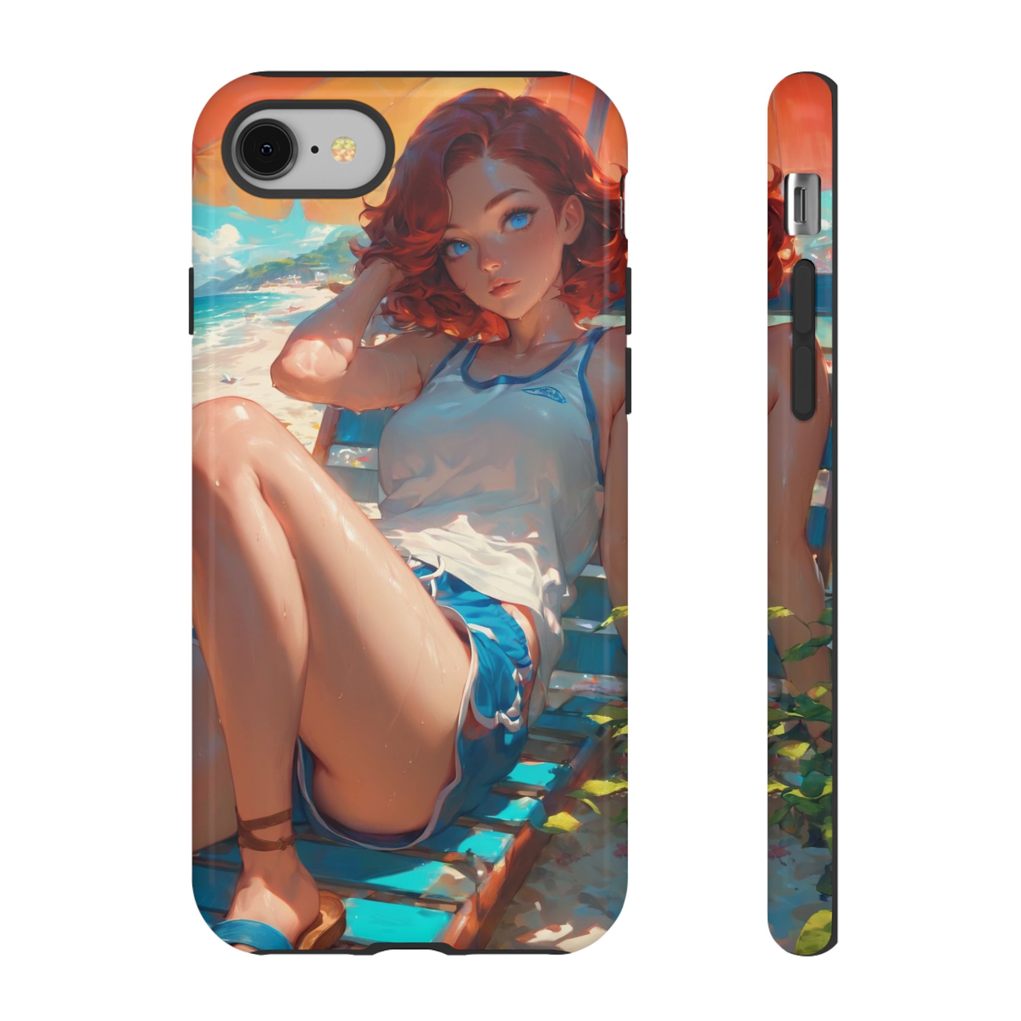 Tough Cases for iPhone, Beach Vibes Phone Cover, Summer Aesthetic Protective Case, Unique Art Phone Case, Gift for Her