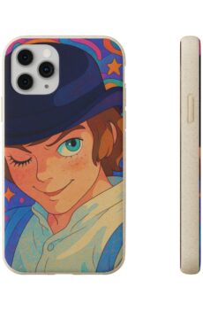 A Clockwork Orange AI Art Eco-Friendly Biodegradable Phone Case with Colorful Character Design