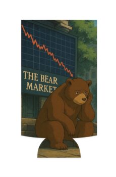 Bear Market Slim Can Cooler - Cute & Fun Beverage Holder for Stock Market Lovers