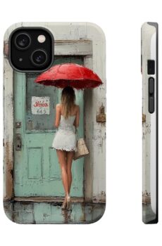 The Red Umbrella Stylish Magnetic Phone Cases - Chic Design, Weatherproof, Perfect Gift for Her, Ideal for Birthdays and Holidays, Phone Accessory