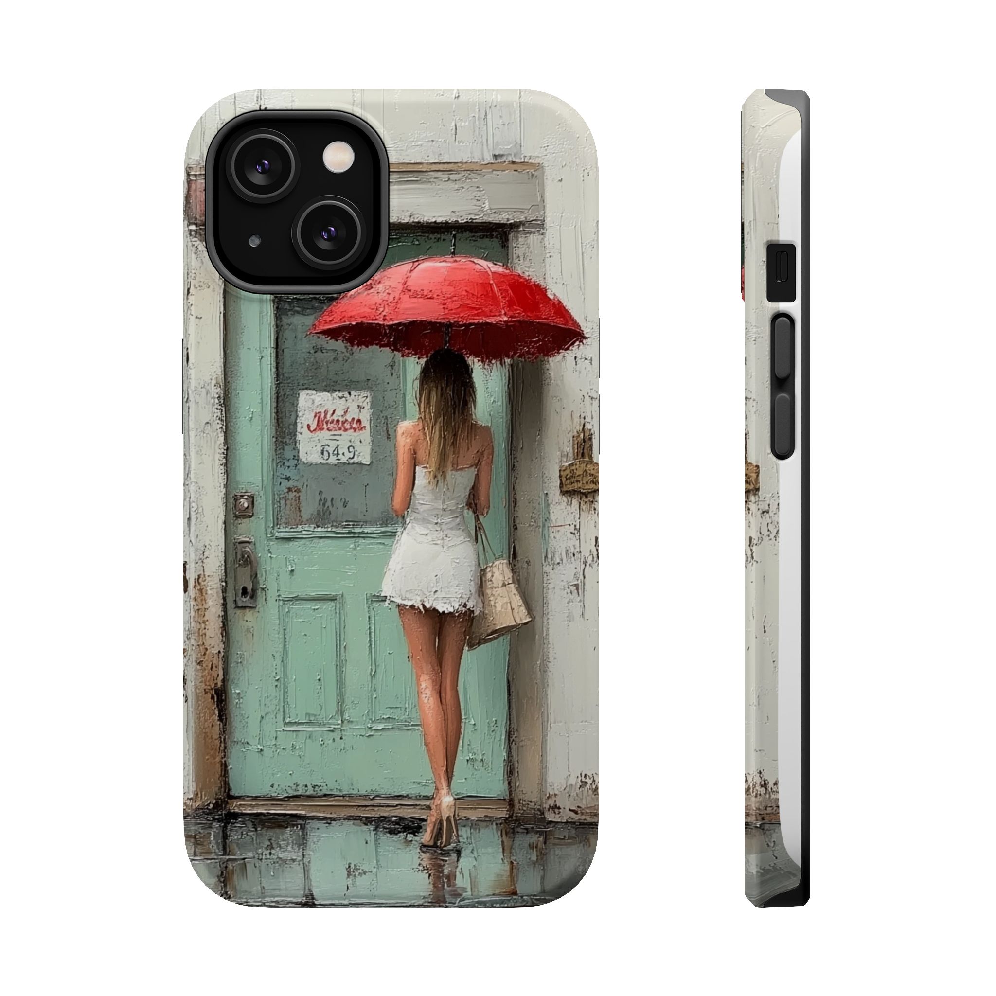 The Red Umbrella Stylish Magnetic Phone Cases - Chic Design, Weatherproof, Perfect Gift for Her, Ideal for Birthdays and Holidays, Phone Accessory