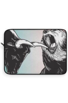 Bull and Bear Laptop Sleeve - Stylish Tech Accessory for Finance Lovers