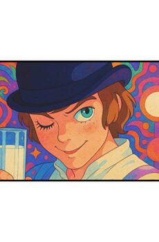 A Clockwork Orange AI Colorful Cartoon Desk Mat - Perfect for Home Office Decor