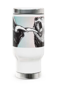 Stainless Steel Travel Mug with Handle, 14oz