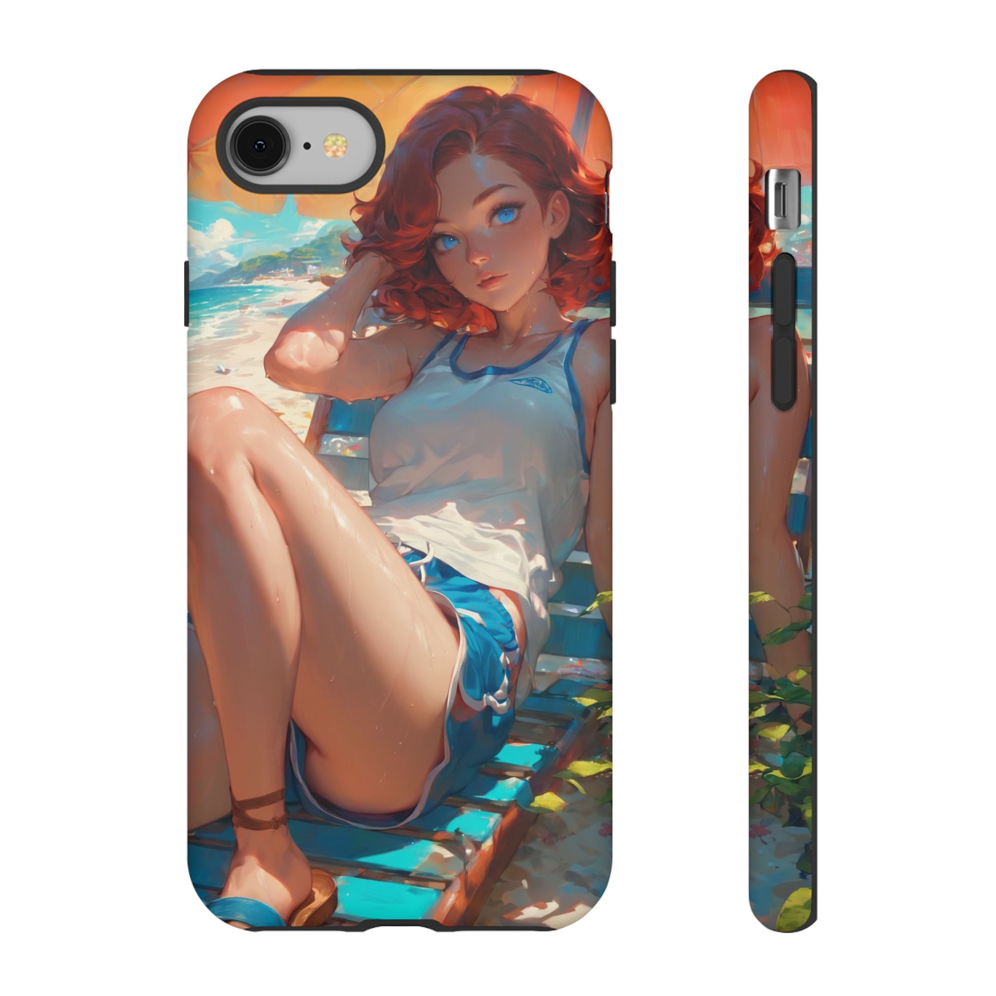 Tough Cases for iPhone, Beach Vibes Phone Cover, Summer Aesthetic Protective Case, Unique Art Phone Case, Gift for Her - Afbeelding 2